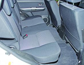 The Grand Vitara's rear seats are well padded. 